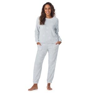 Women's Cuddl Duds® Plush Long Sleeve Pajama Top & Pajama Bottoms Set